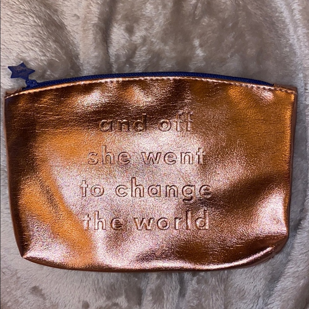 2/$10 or 5/$25 ipsy Bag Metallic Rose Gold Quote